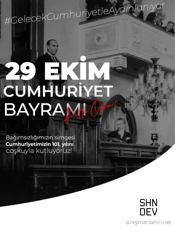 29 Ekim Cumhuriyet Bayramımız Kutlu Olsun!​